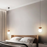 ScandiLuxa | Loftlampe Skandinavisk - Glas Globus Træ LED