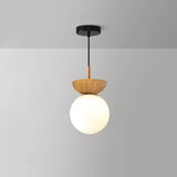 ScandiLuxa | Loftlampe Skandinavisk - Glas Globus Træ LED