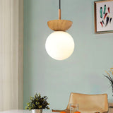 ScandiLuxa | Loftlampe Skandinavisk - Glas Globus Træ LED