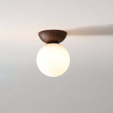ScandiLuxa | Loftlampe Skandinavisk - Glas Globus Træ LED