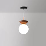 ScandiLuxa | Loftlampe Skandinavisk - Glas Globus Træ LED