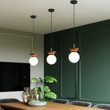 ScandiLuxa | Loftlampe Skandinavisk - Glas Globus Træ LED