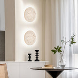 ScandiStone | Væglampe Minimalistisk - Rund Travertin LED 1-Lys