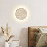 ScandiStone | Væglampe Minimalistisk - Rund Travertin LED 1-Lys