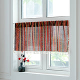 SereneStripe | Gardiner Vintage - Stribet Med Kvaster
