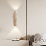 StoneGlow | Væglampe Skandinavisk - Travertin Cylinder LED