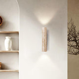 StoneGlow | Væglampe Skandinavisk - Travertin Cylinder LED