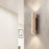 StoneGlow | Væglampe Skandinavisk - Travertin Cylinder LED