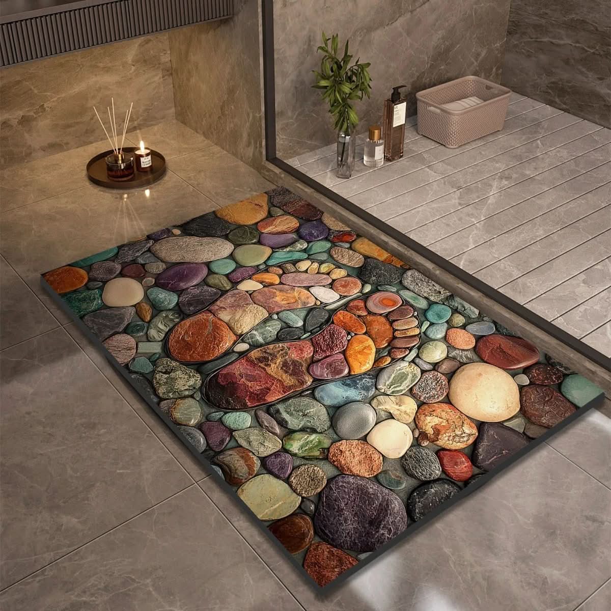 StoneHaven | Bademåtte Moderne - Skridsikker Sten Design