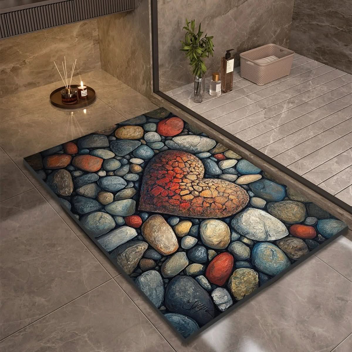 StoneHaven | Bademåtte Moderne - Skridsikker Sten Design