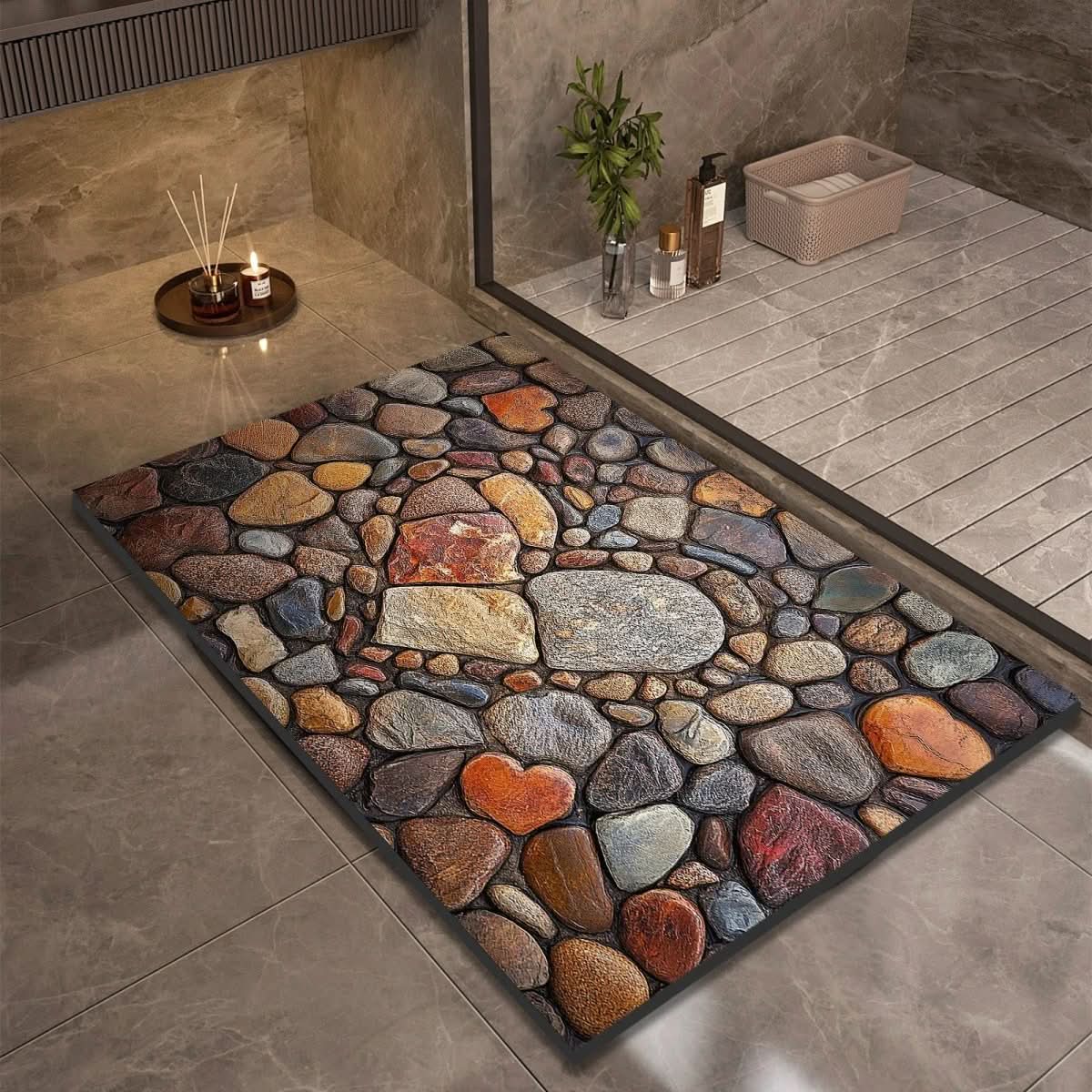StoneHaven | Bademåtte Moderne - Skridsikker Sten Design