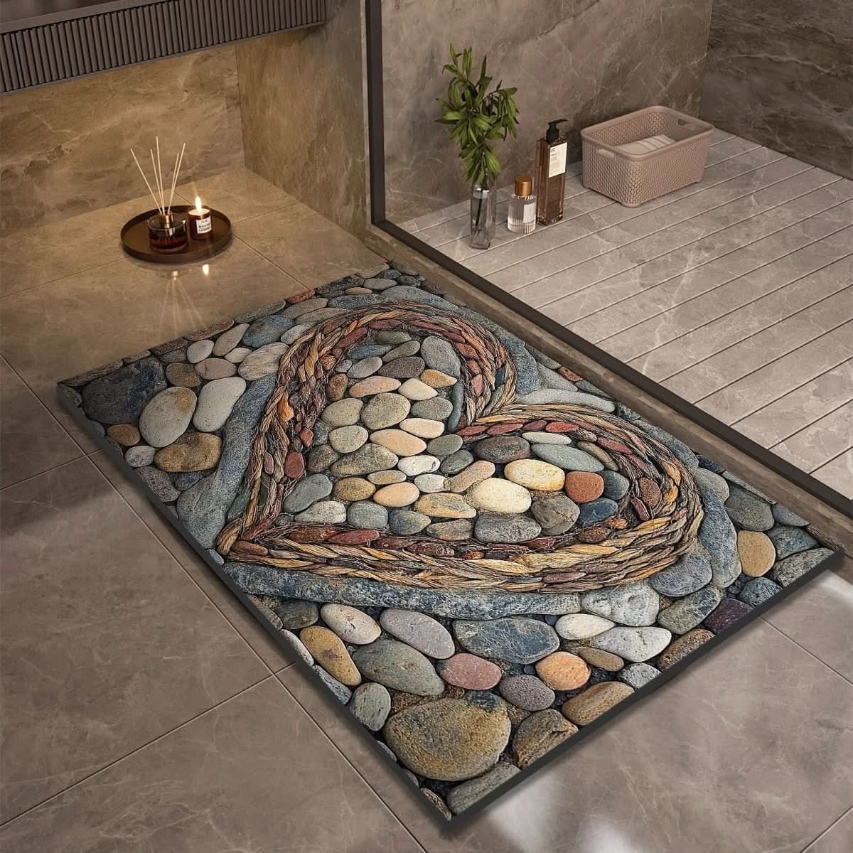 StoneHaven | Bademåtte Moderne - Skridsikker Sten Design