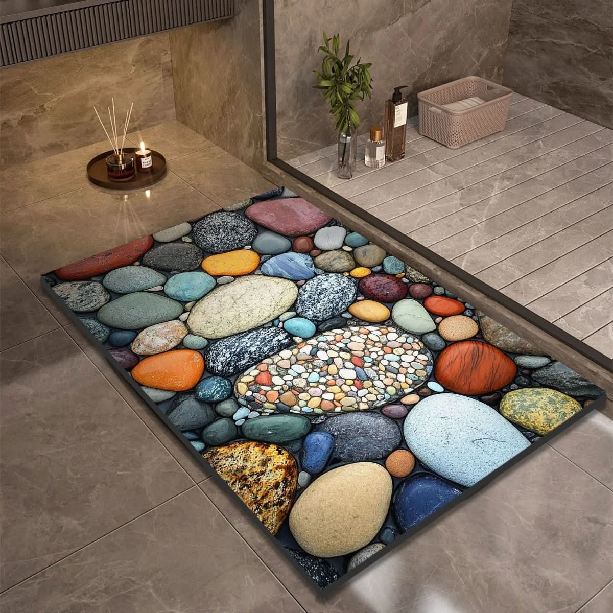 StoneHaven | Bademåtte Moderne - Skridsikker Sten Design
