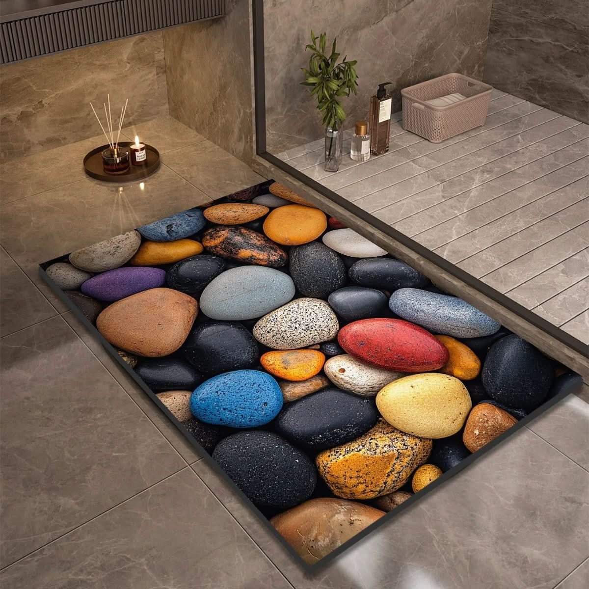 StoneHaven | Bademåtte Moderne - Skridsikker Sten Design
