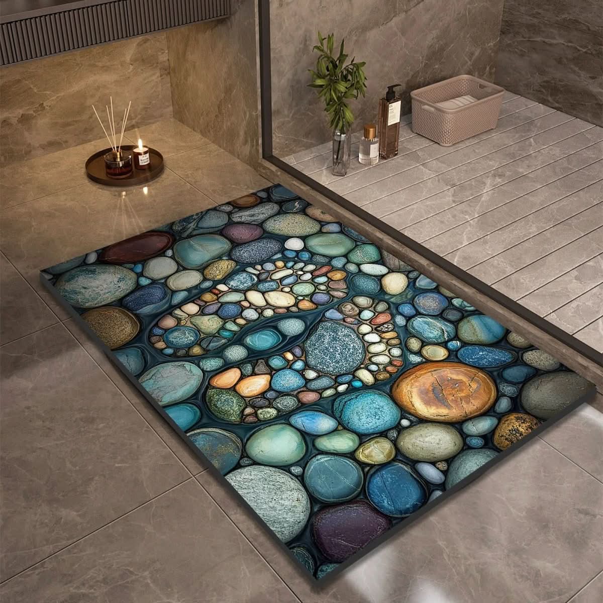 StoneHaven | Bademåtte Moderne - Skridsikker Sten Design