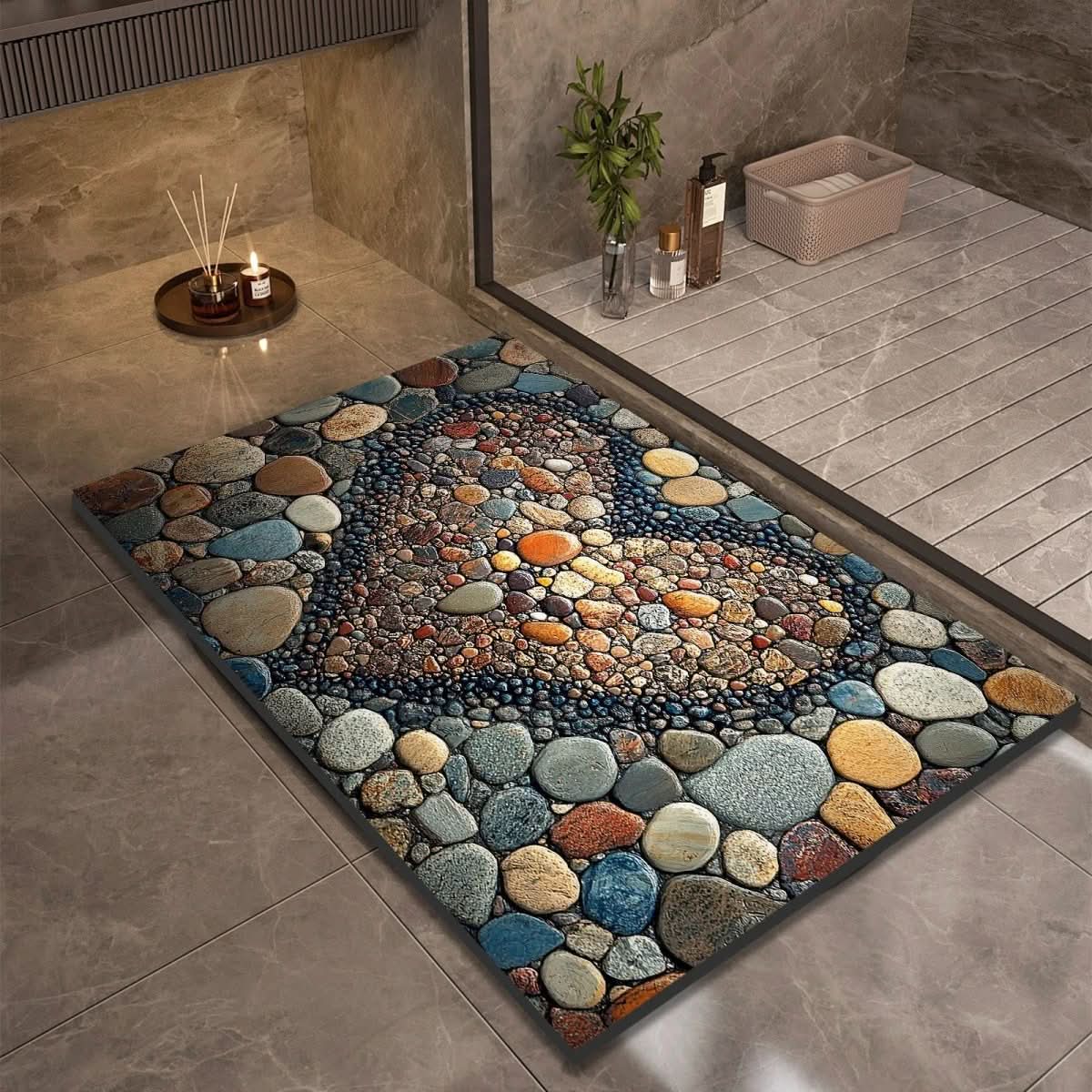StoneHaven | Bademåtte Moderne - Skridsikker Sten Design