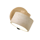 StoneHaven | Væglampe Minimalistisk - Travertin Træ LED