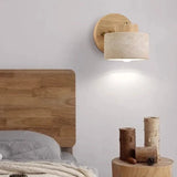 StoneHaven | Væglampe Minimalistisk - Travertin Træ LED