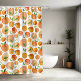 SunnyCitrus | Badeforhæng Moderne - Appelsinmønster Vaskbar