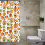 SunnyCitrus | Badeforhæng Moderne - Appelsinmønster Vaskbar