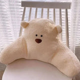 Sød lændepude formet som teddybjørn på kontorstol