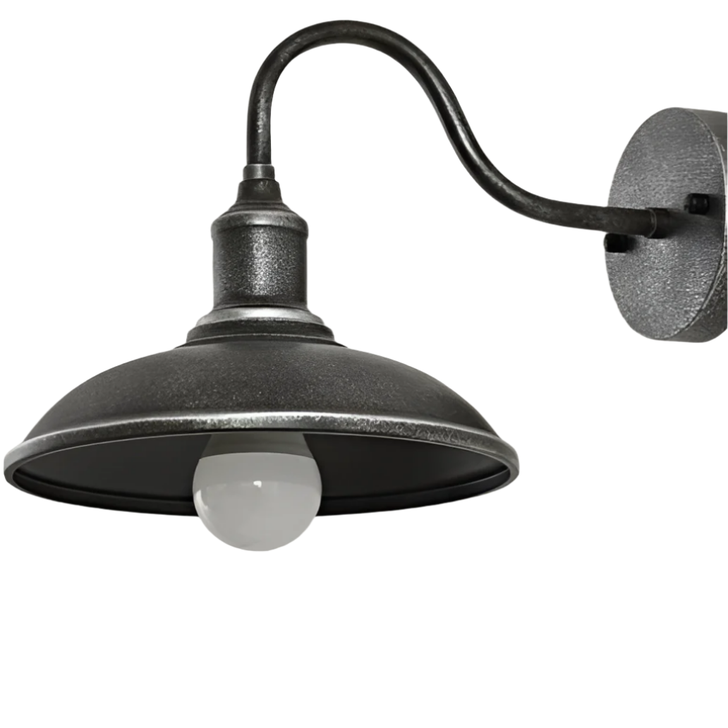 Vintage Industriel Jern Skål Udendørs Væglampe LED 1-Lys