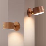 WoodGlow | Væglampe Minimalistisk - Træ Rund LED