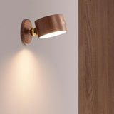 WoodGlow | Væglampe Minimalistisk - Træ Rund LED