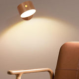 WoodGlow | Væglampe Minimalistisk - Træ Rund LED