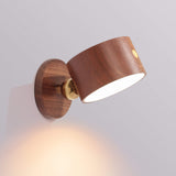 WoodGlow | Væglampe Minimalistisk - Træ Rund LED