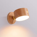 WoodGlow | Væglampe Minimalistisk - Træ Rund LED