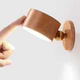 WoodGlow | Væglampe Minimalistisk - Træ Rund LED