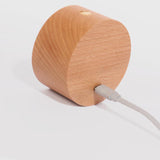 WoodGlow | Væglampe Minimalistisk - Træ Rund LED