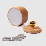 WoodGlow | Væglampe Minimalistisk - Træ Rund LED